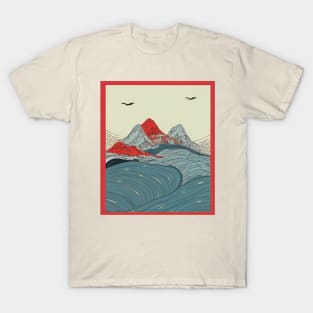 JAPANESE WOODBLOCK PRINT T-Shirt